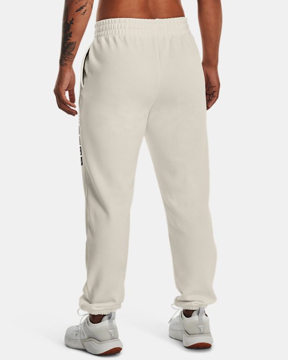 Women's Project Rock Heavyweight Terry Pants, White, pdpMainDesktop image number 1